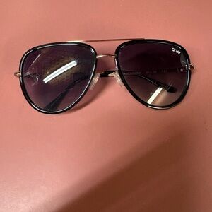 Quay Australia Black Aviator Sunglasses